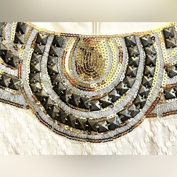 Francesca’s Collections Embellished Polyester Blend Cream Mini Dress Large NWT - Picture 4 of 16